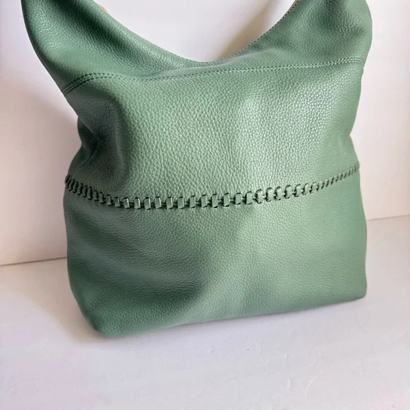 HOBO Entwine Bag Shoulder Purse Slouchy Leather Meadow Sage Green Casual Sheila - Picture 4 of 13